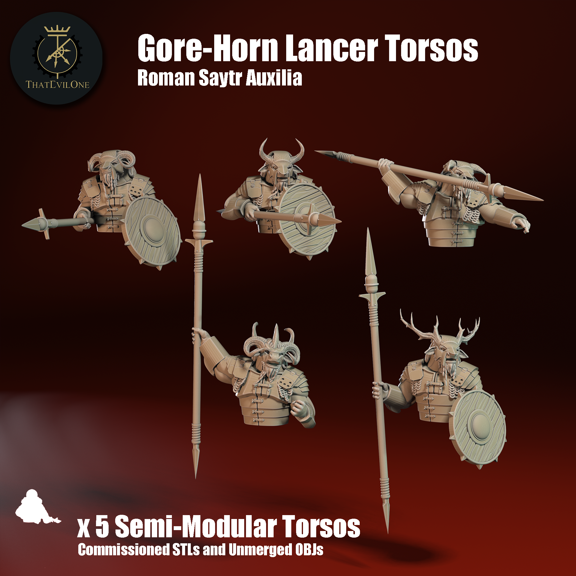 Roman Saytr "Gore-Horn" Torsos - Commissioned